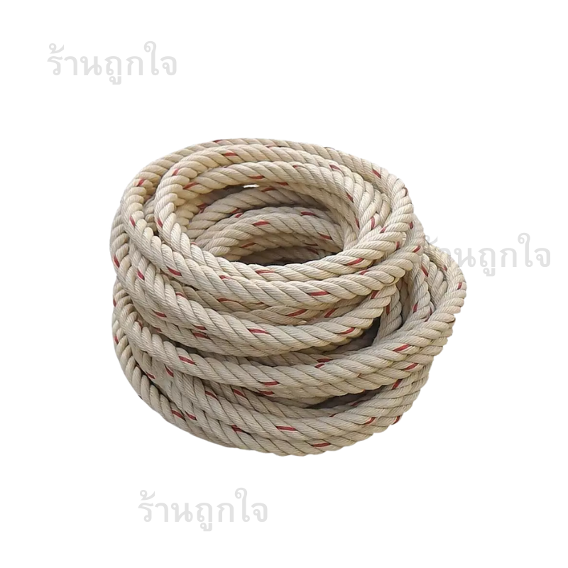 เชือกใยยักษ์ 20 มิล , เชือกใยยักษ์ 20mm , เชือกสีครีมแต้มแดง , เชือก HDPP , เชือกมัดของ , เชือกงานเกษตร , เชือกงานหนัก , เชือกแรงดึงสูง , เชือกทนแดด , เชือกทนน้ำ , เชือกอุตสาหกรรม